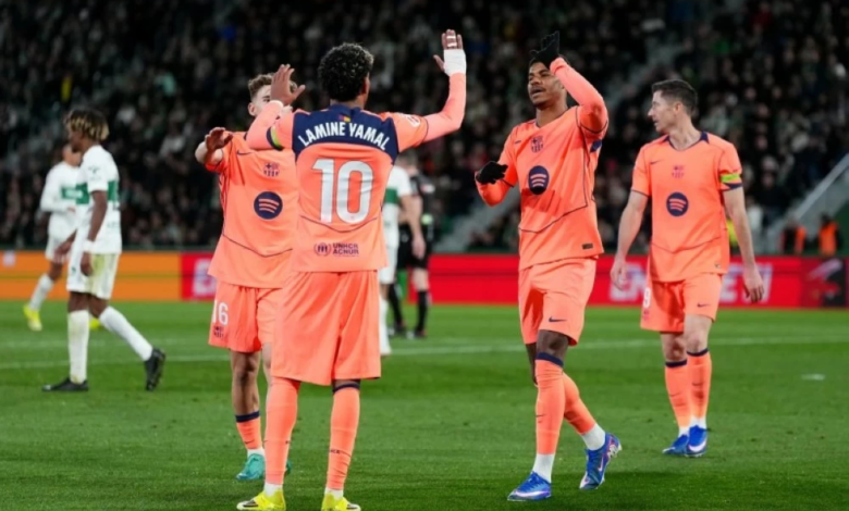 برشلونة يهزم إلتشي ويعزز صدارته للدوري الإسباني