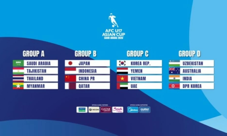 نتائج قرعة كأس آسيا للناشئين 2026 في السعودية ومجموعات البطولة