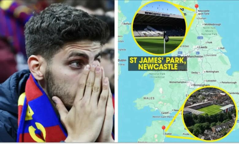 خطأ GPS يقود مشجع برشلونة لمغامرة غير متوقعة في إنجلترا