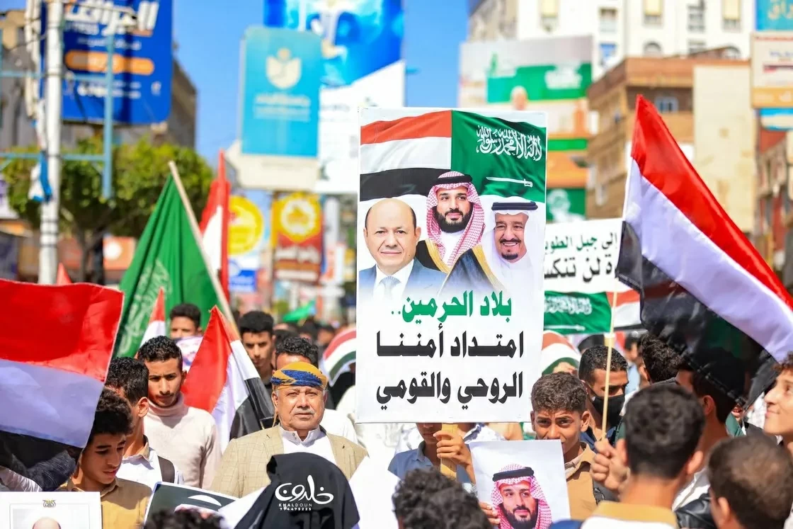 مليونية تعز تندد بالاعتداءات الإيرانية على السعودية والمنطقة