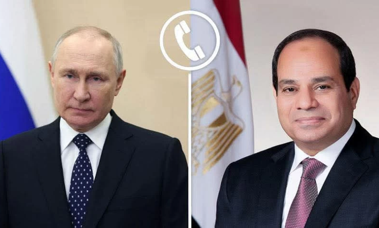 السيسي وبوتين يناقشان تصعيد الشرق الأوسط وأمن المنطقة
