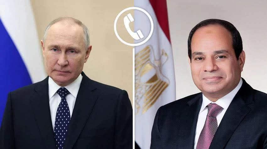 السيسي وبوتين يناقشان تصعيد الشرق الأوسط وأمن المنطقة
