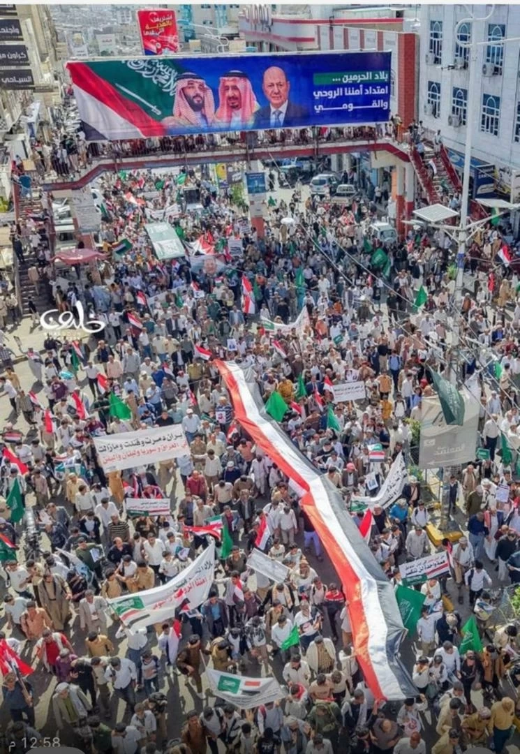مليونية تعز: تأكيد الوحدة السعودية اليمنية ضد التدخل الإيراني