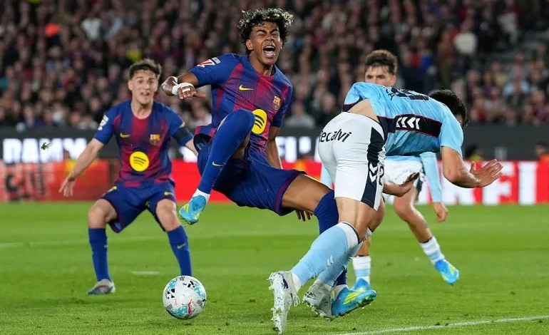 إصابة لامين يامال تزلزل برشلونة وتهدد مشاركته في يورو 2024