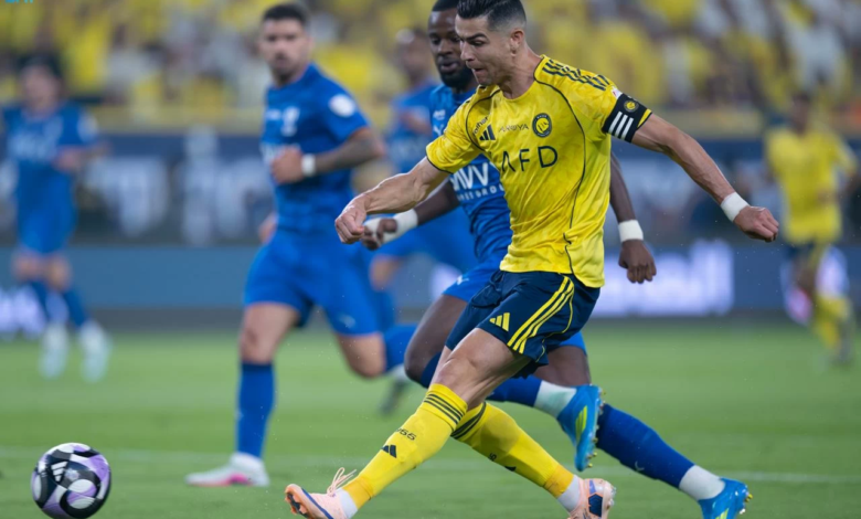 تعادل النصر والهلال (1-1) في ديربي الرياض بدوري روشن
