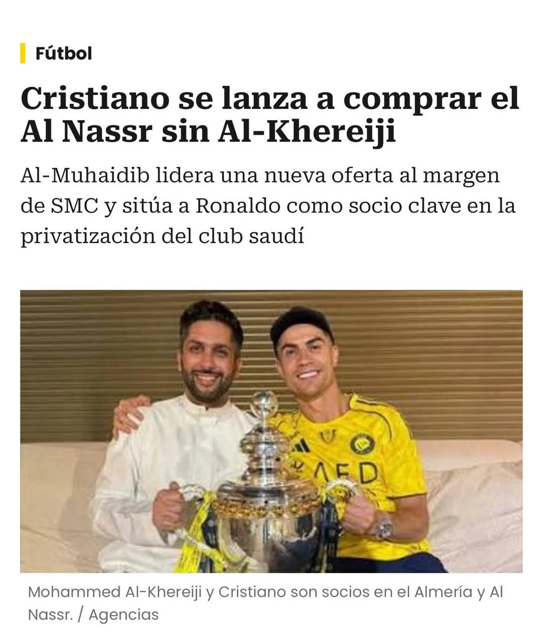 تحالف رونالدو لشراء النصر: خطوة تاريخية في الدوري السعودي