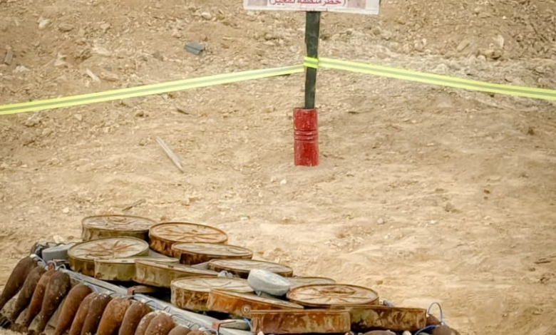 مشروع مسام يتلف ألغاماً في حضرموت ويؤمن حياة المدنيين